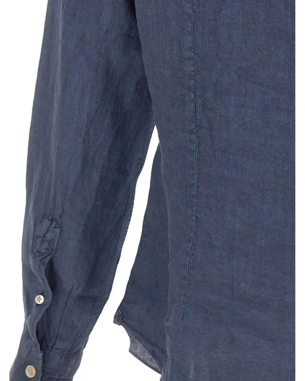 Eleventy Blue Buttoned Shirt for men