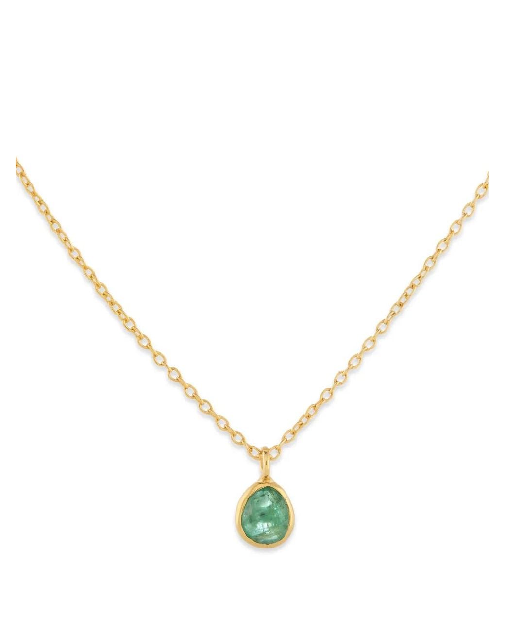 Auree Jewellery Metallic Mini Manhattan Emerald Necklace