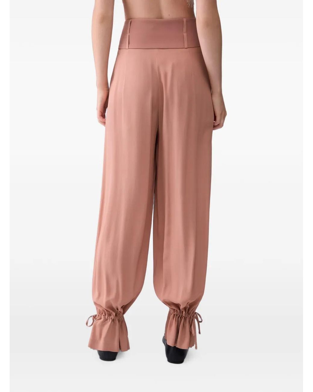 Liu Jo White Wide-Leg Trousers With Drawstring