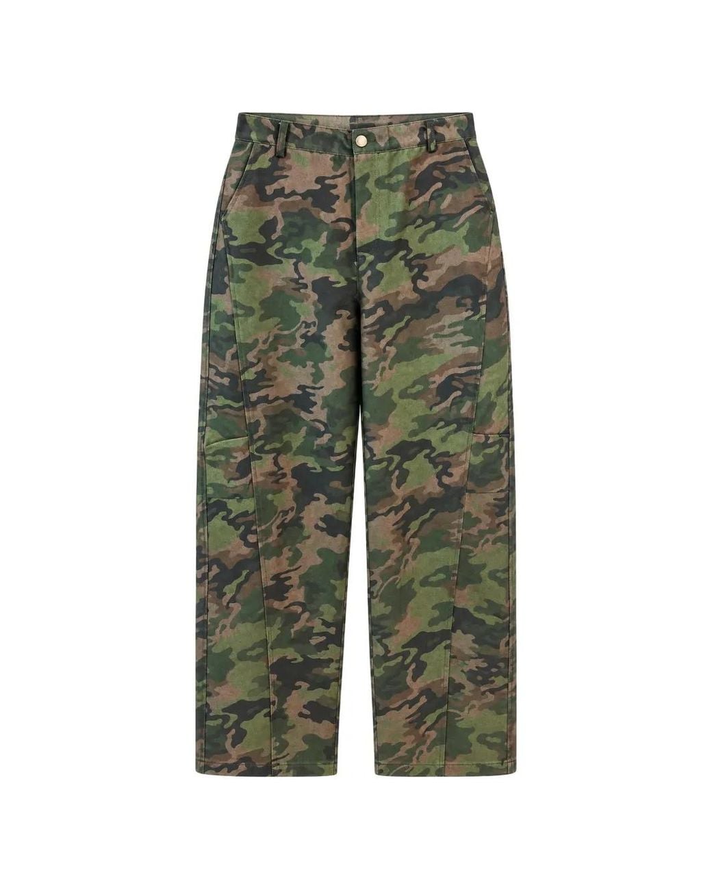 WEILI ZHENG Green Camouflage-Print Balloon Trousers