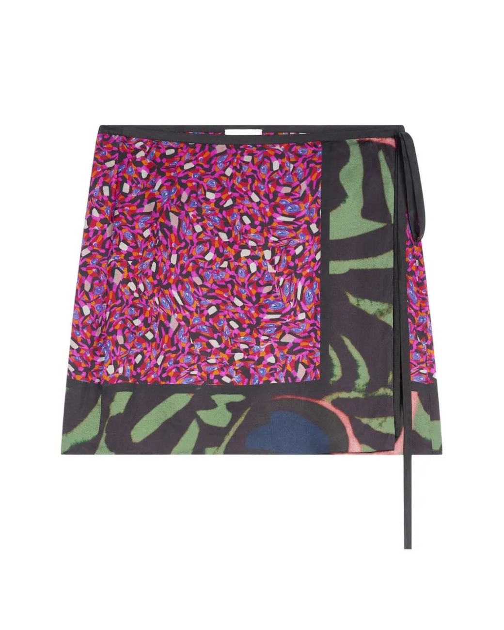 Dries Van Noten Purple Printed Wrap Skirt