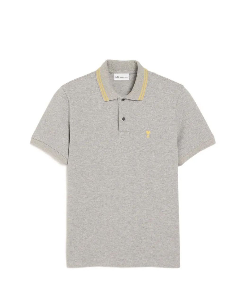 AMI White Polo Ami De Cœur À Manches Courtes for men