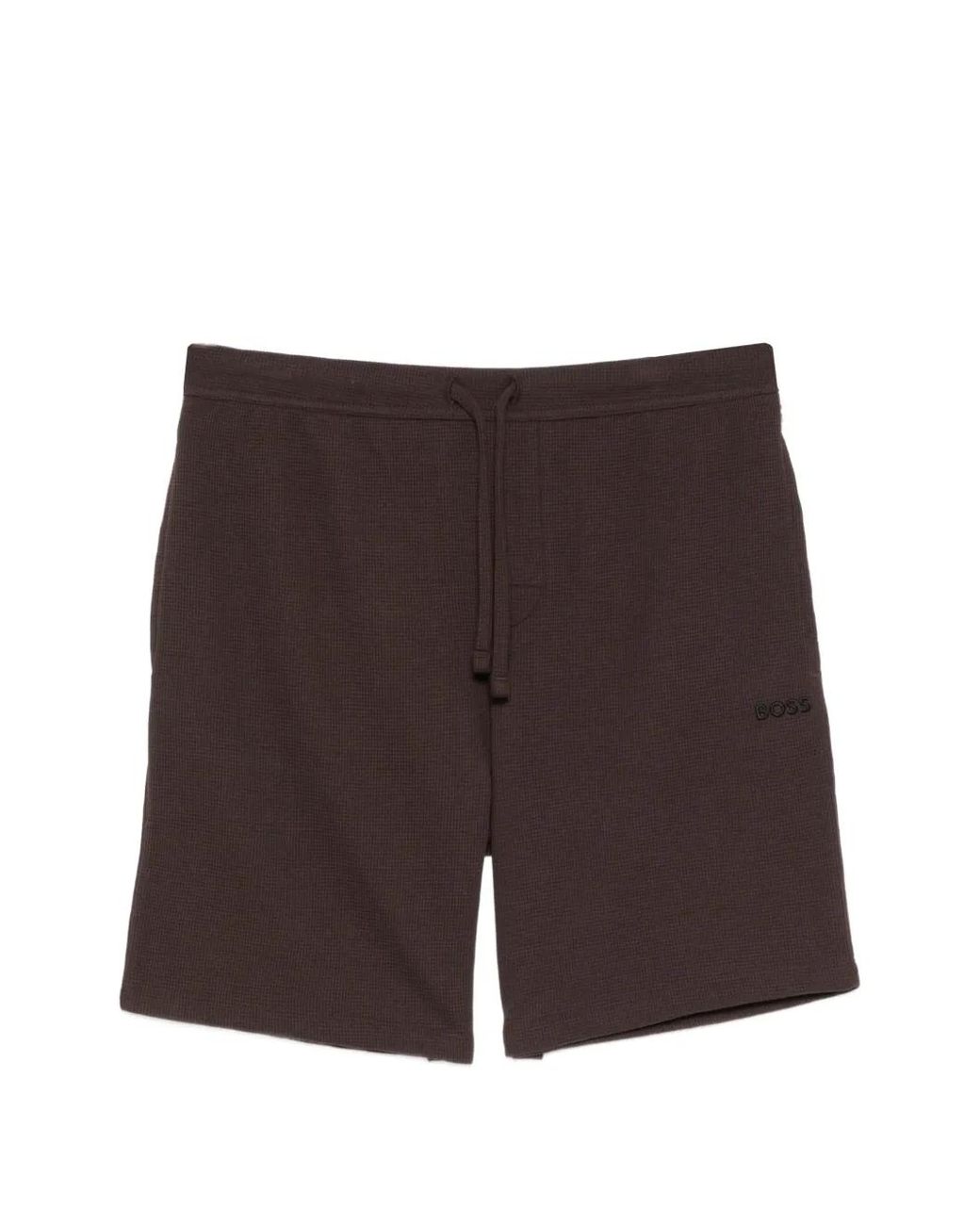 Boss Purple Logo-Embroidered Shorts for men