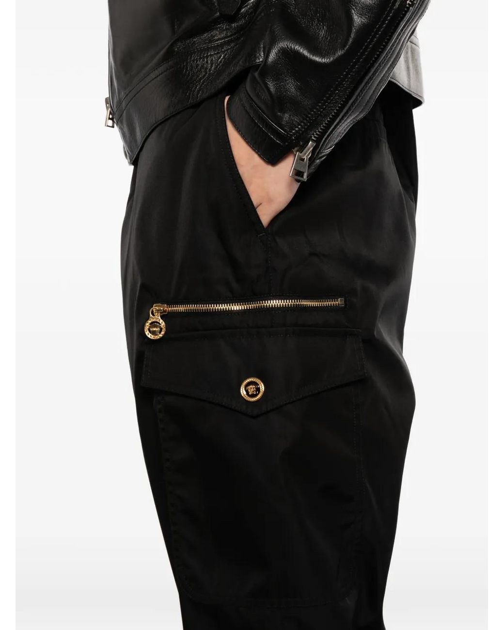 Versace Black Cargo Pants for men