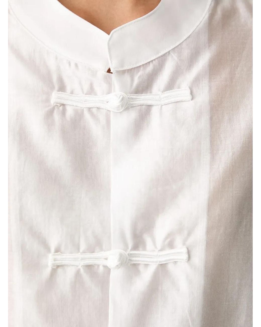 ViCOLO Blouse Met Kikkersluiting in het White