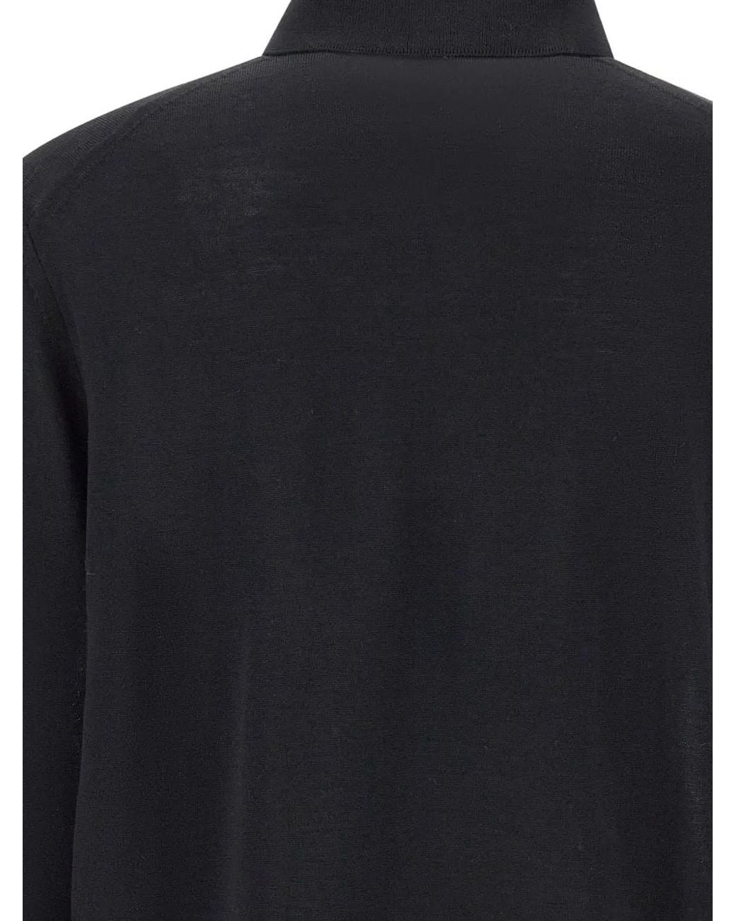 Boss Blue Embroidered-Logo Long-Sleeve Polo Shirt for men