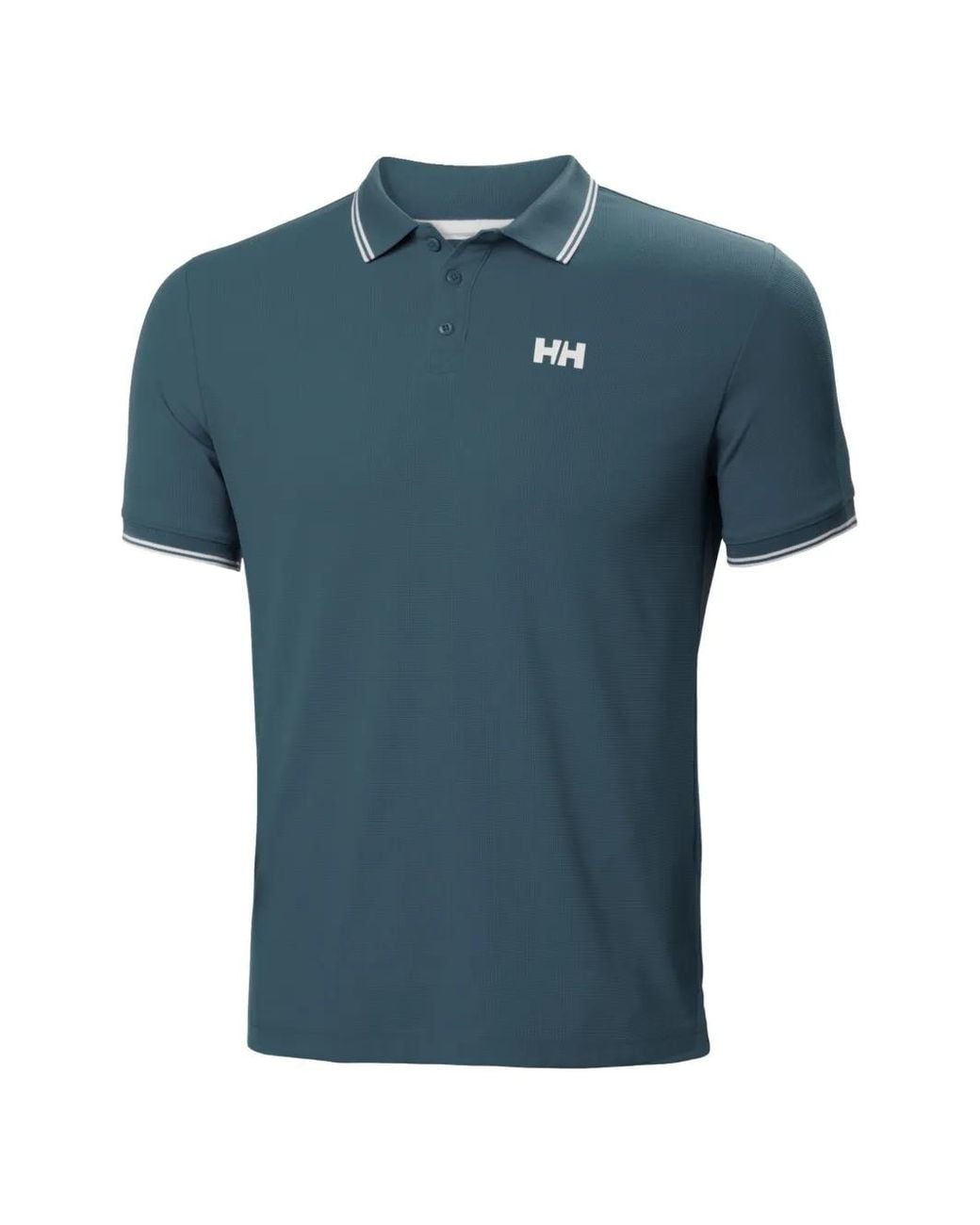 Helly Hansen Blue Logo-Print Tipped Polo Shirt for men
