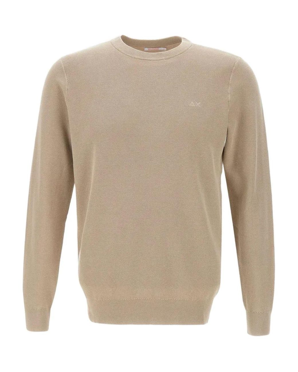 Pull Côtelé À Col Rond Sun 68 pour homme en coloris White