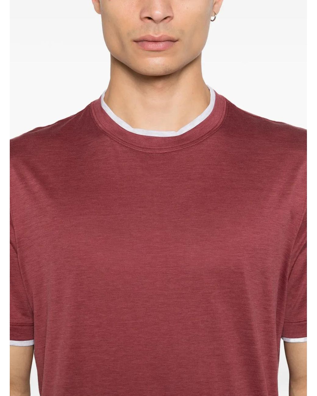 Brunello Cucinelli Red T-Shirts for men