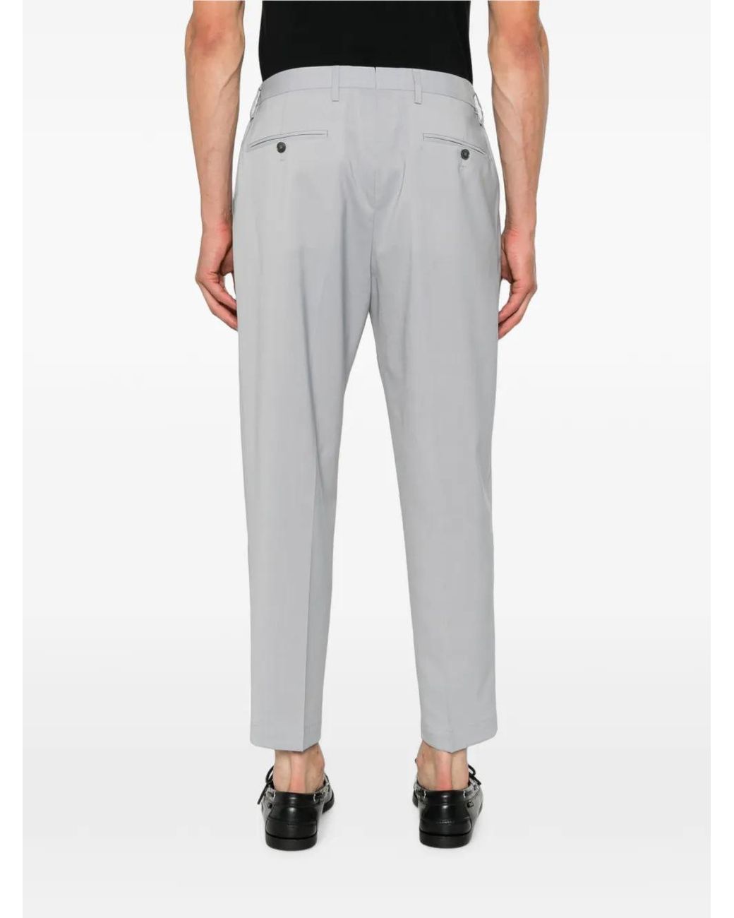 Briglia 1949 Gray Pantalon Portobellos À Design Plissé Et Poches for men