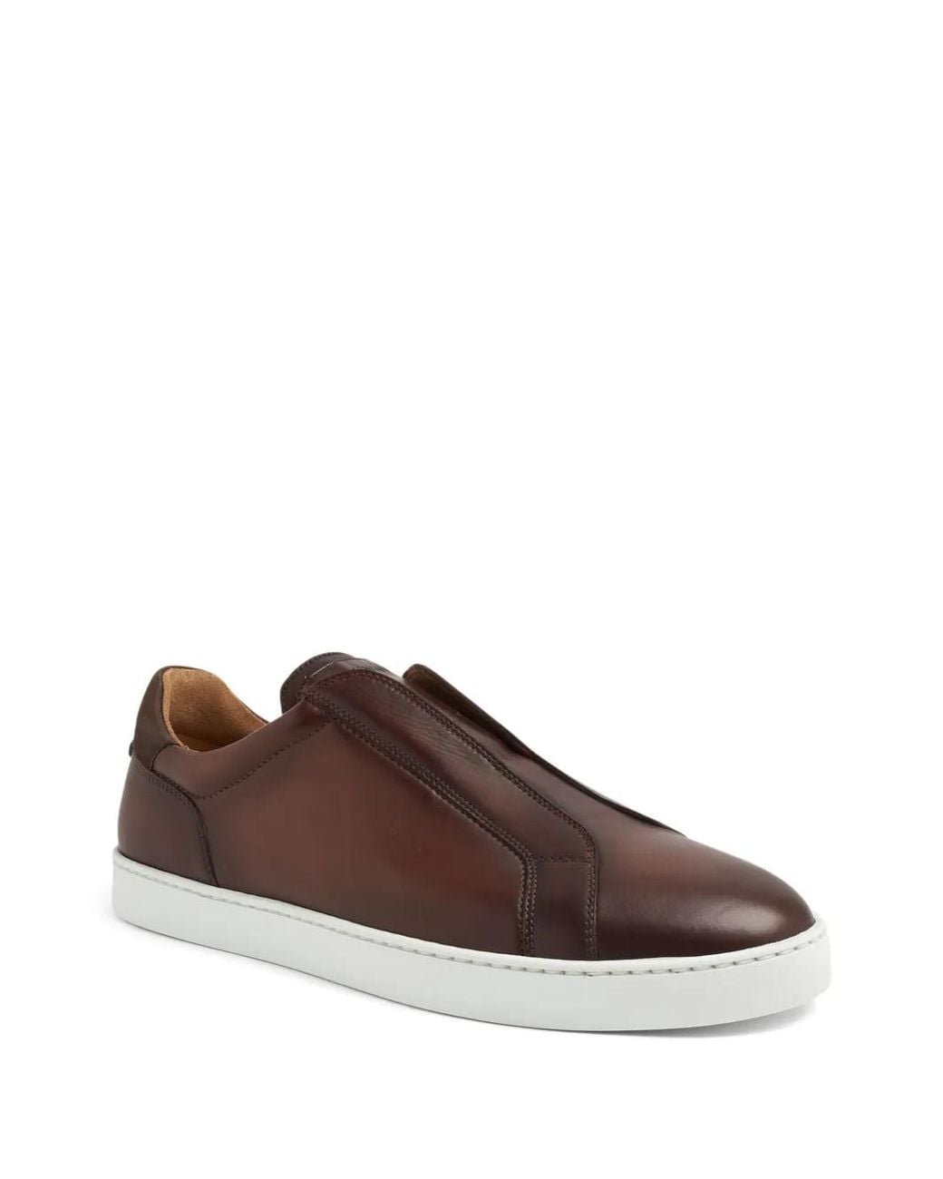 Magnanni Shoes Brown Gasol Low-Top Sneakers for men