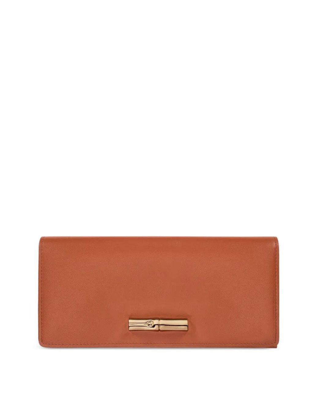 Longchamp Le Roseau Leather Wallet in Brown | Lyst