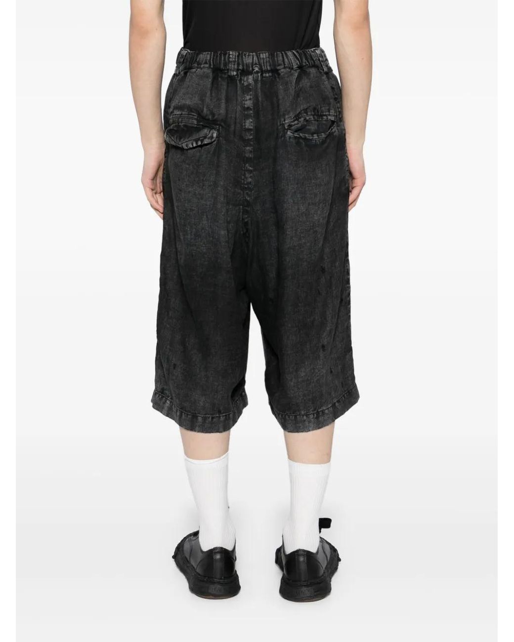 Maison Mihara Yasuhiro Black Drawstring Shorts for men