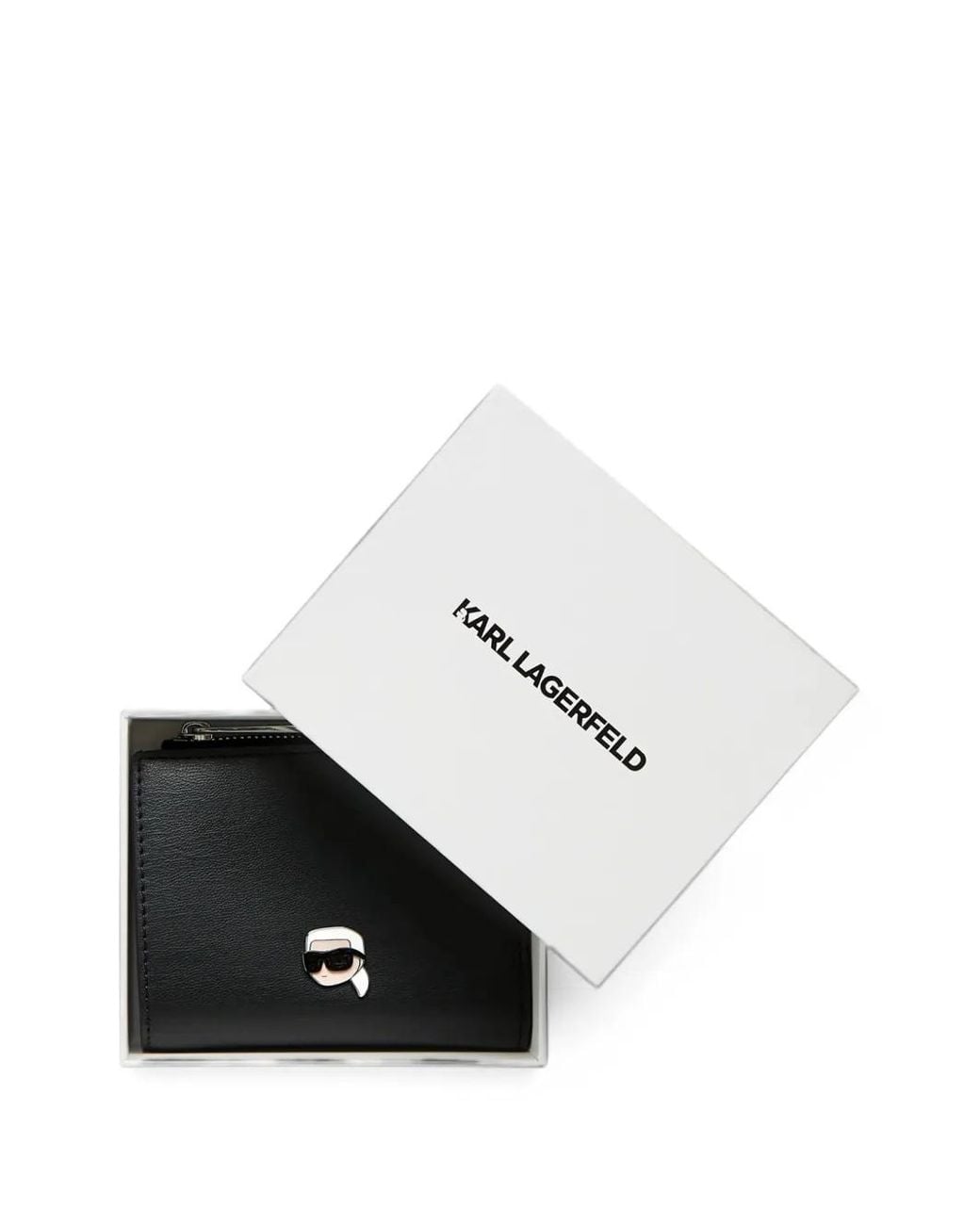Karl Lagerfeld Black Ikon Bifold Wallet