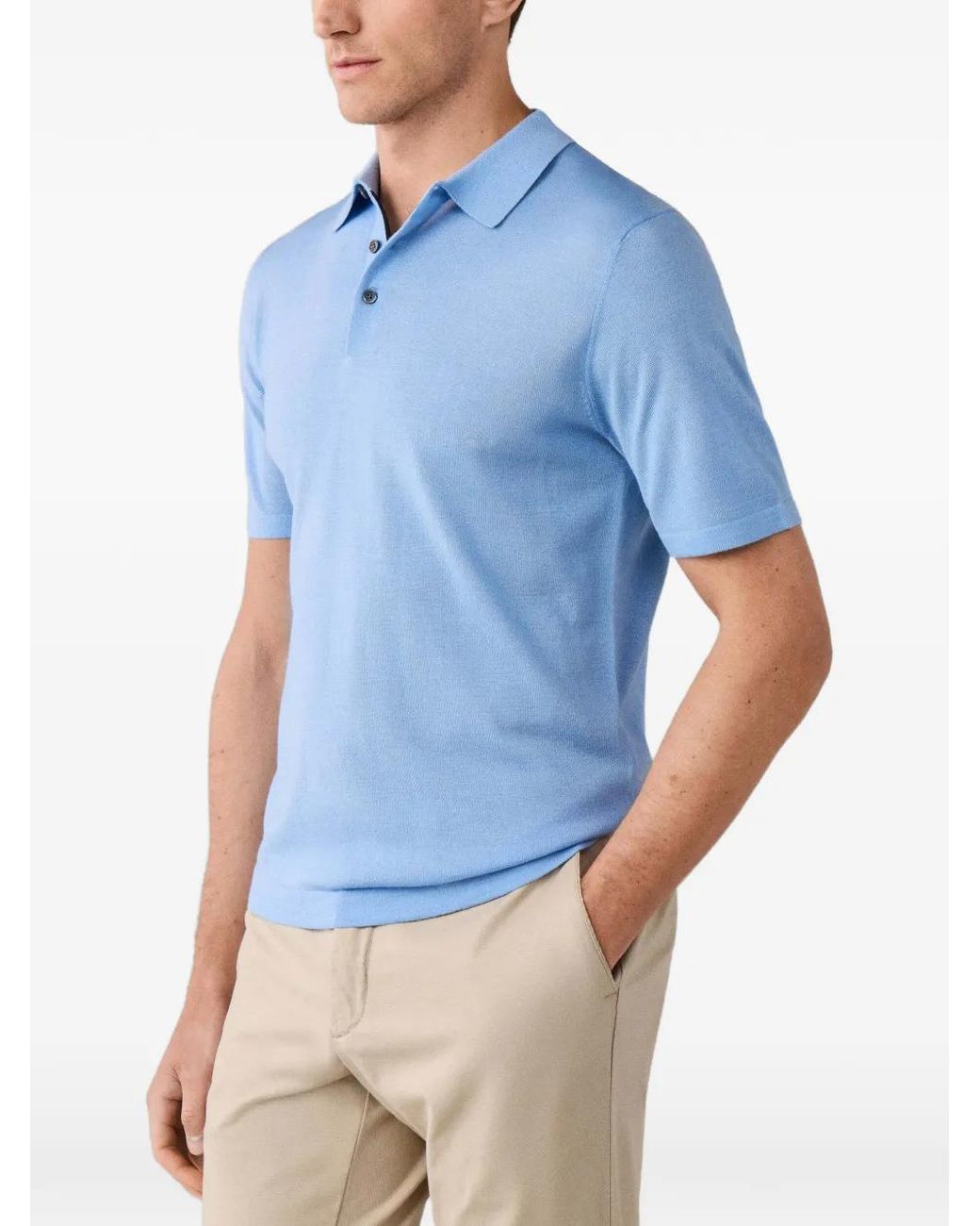 Hackett Blue Polo À Manches Courtes for men