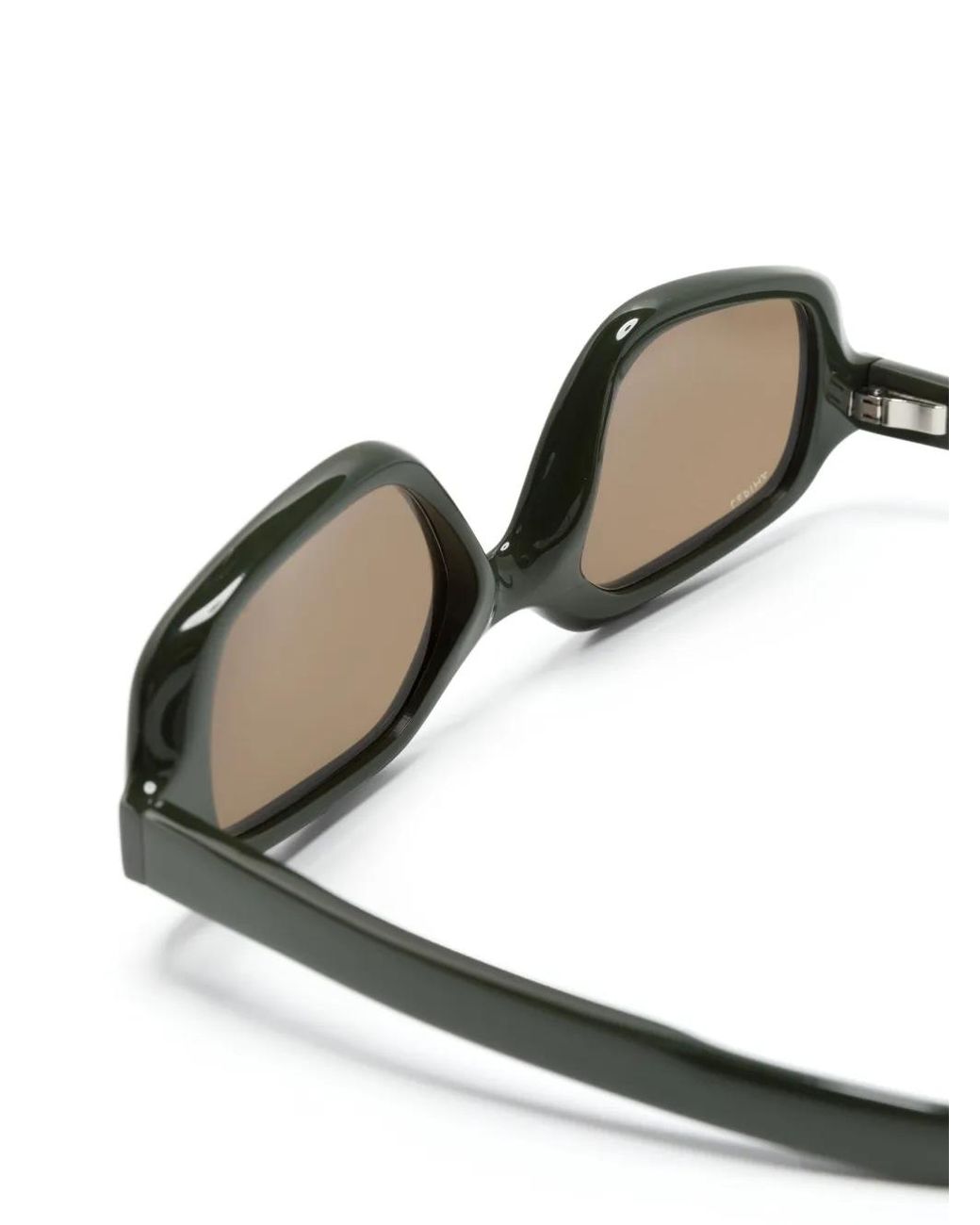Lapima Green Elisa Geometric-Frame Sunglasses