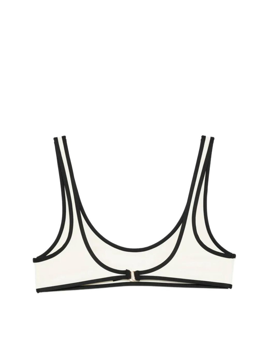 Kiki de Montparnasse White Contraste Bikini Top
