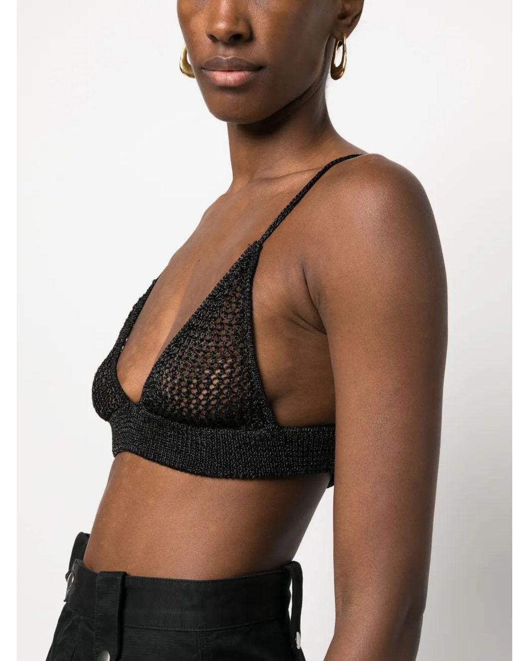 Dodo Bar Or Black Geddy Knitted Bra Top