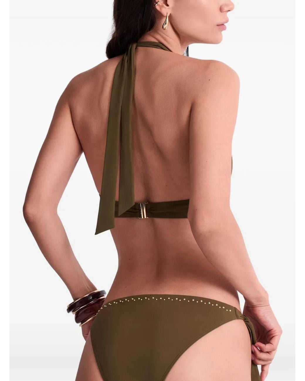 Aubade Green Summer Stars Studded Bikini Bottoms
