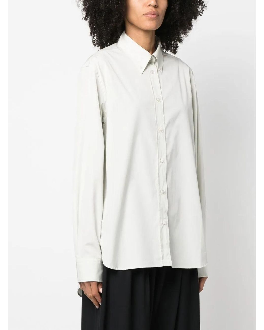 Studio Nicholson White Bissett Button-Down Shirt