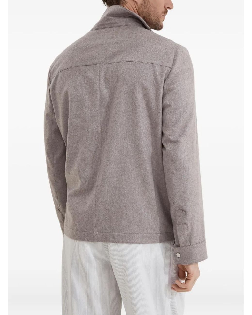 Brunello Cucinelli Kasjmier Jack in het Gray voor heren