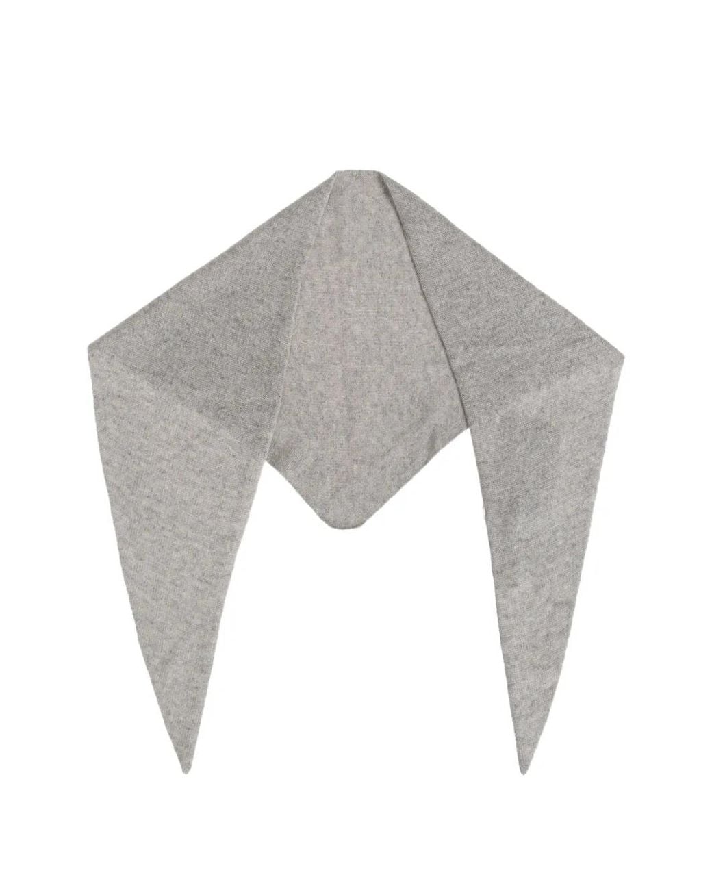 Lisa Yang Gray Florianne Triangular Scarf