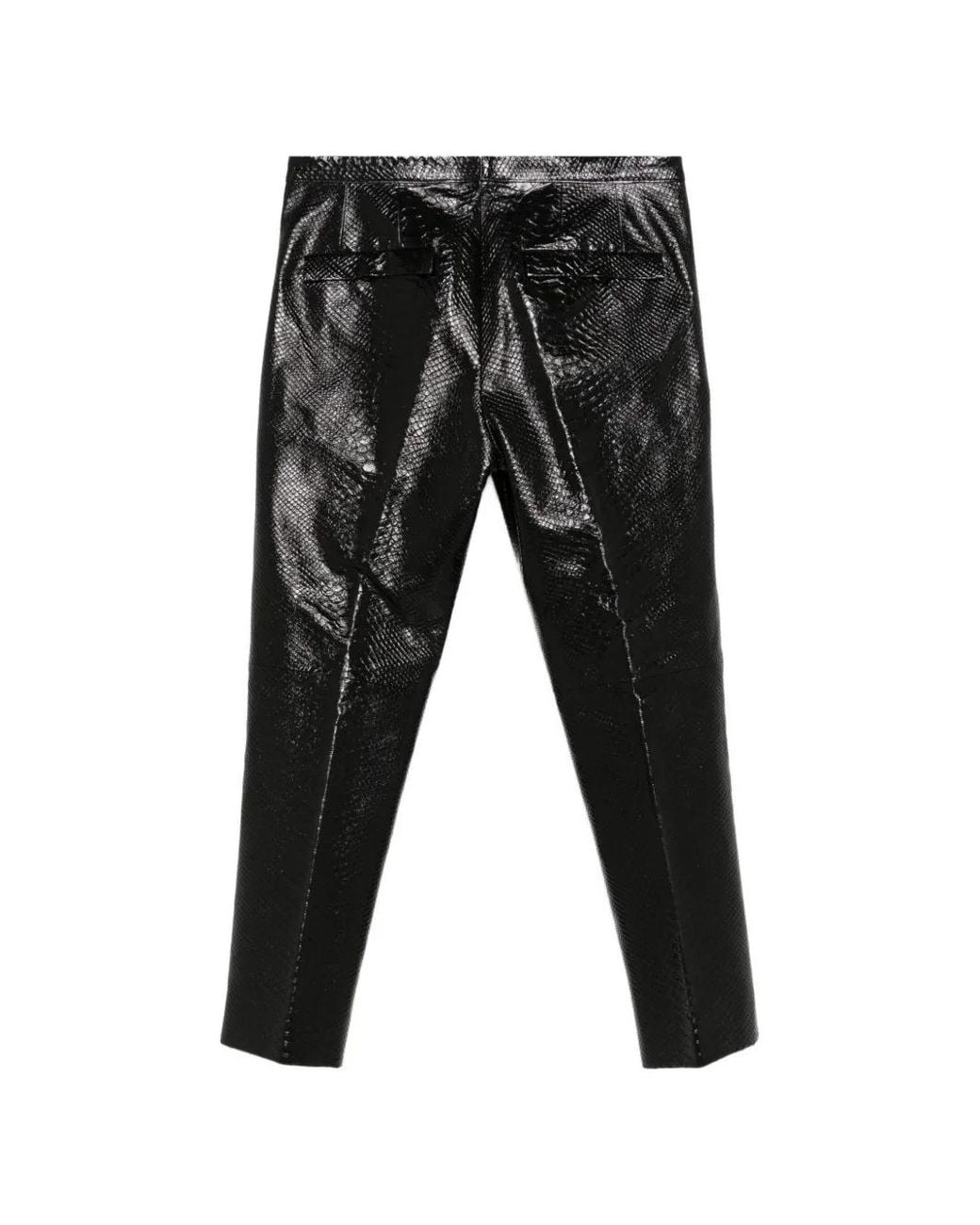 SAPIO Black Python-Print Trousers for men