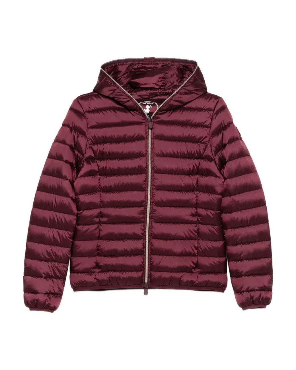 Save The Duck Red Alexis Quilted Hooded Jacket