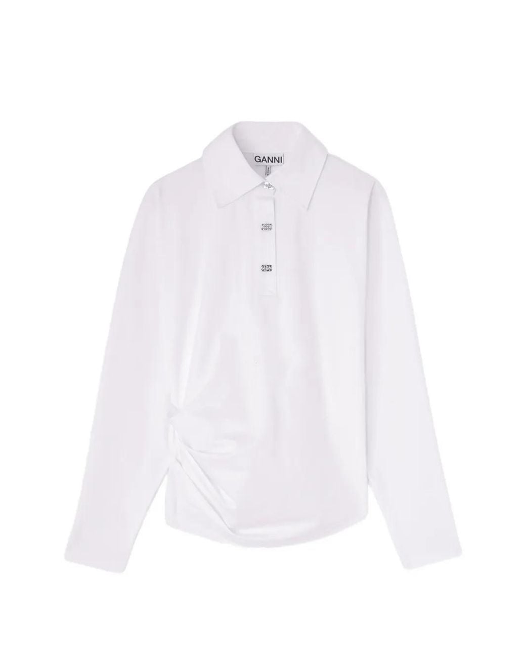 Ganni White Polo Shirt