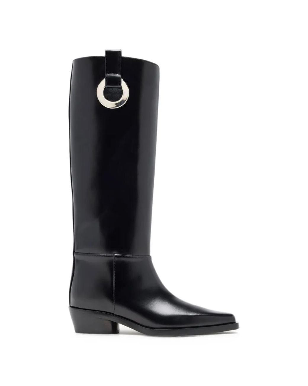 Proenza Schouler Black Bronco Grommet Knee High Boots