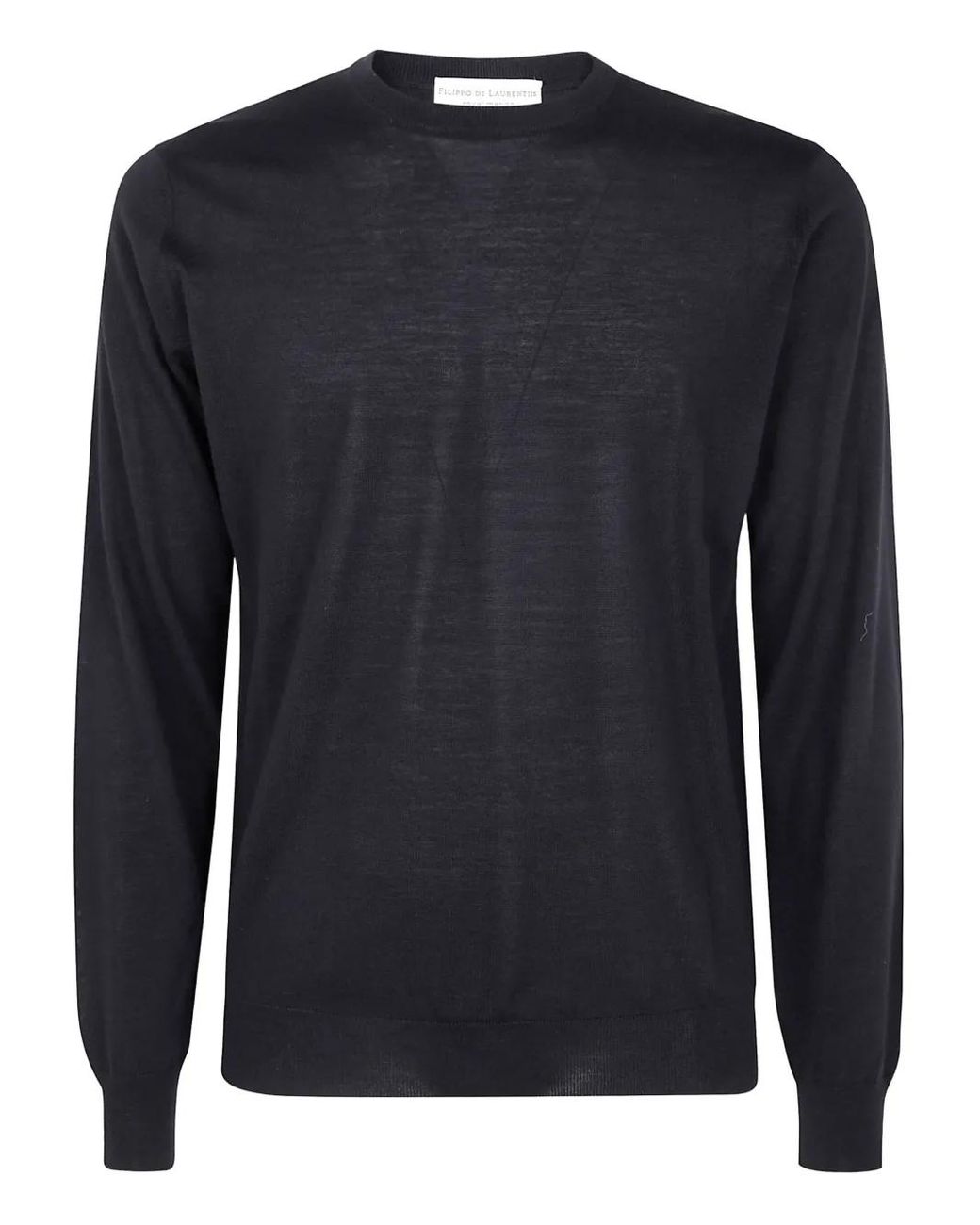 FILIPPO DE LAURENTIIS Blue Crew-Neck Long-Sleeve Sweater for men