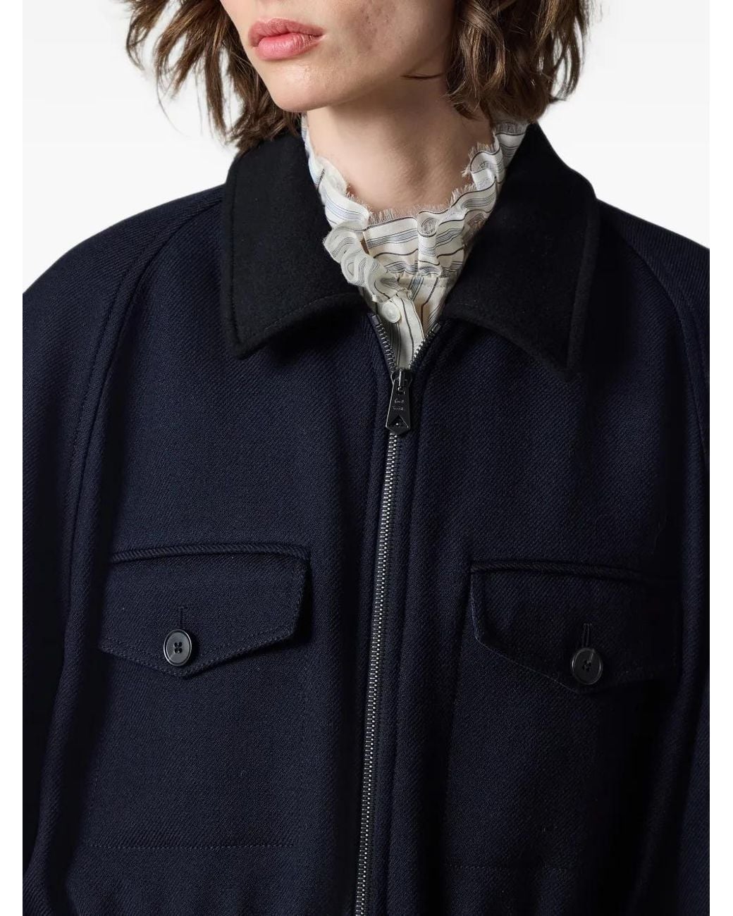Paul Smith Blue Wool Field Jacket