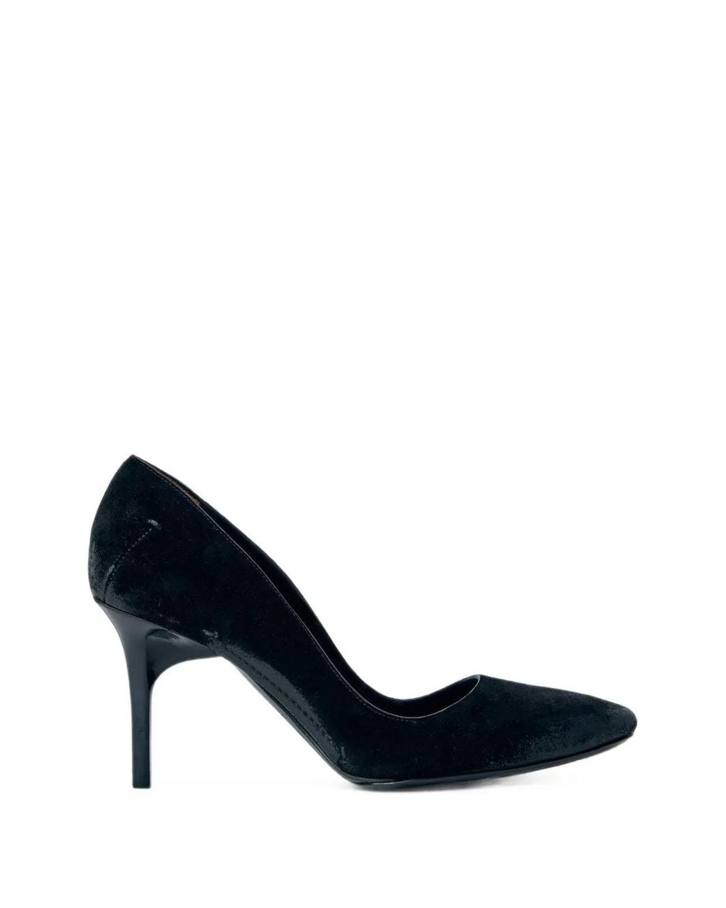 CAPASA MILANO Blue Round-Toe Suede Pumps