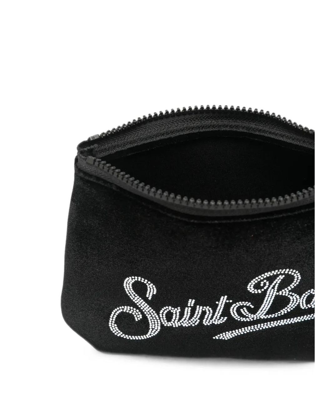 Mc2 Saint Barth Black Aline Velvet Clutch Bag