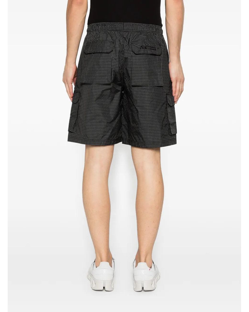 RC Outdoor Supply Black Check-Pattern Shorts for men