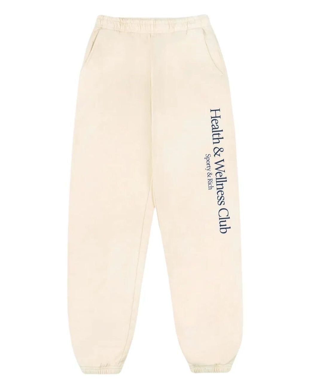Sporty & Rich Natural Logo-Print Track Trousers