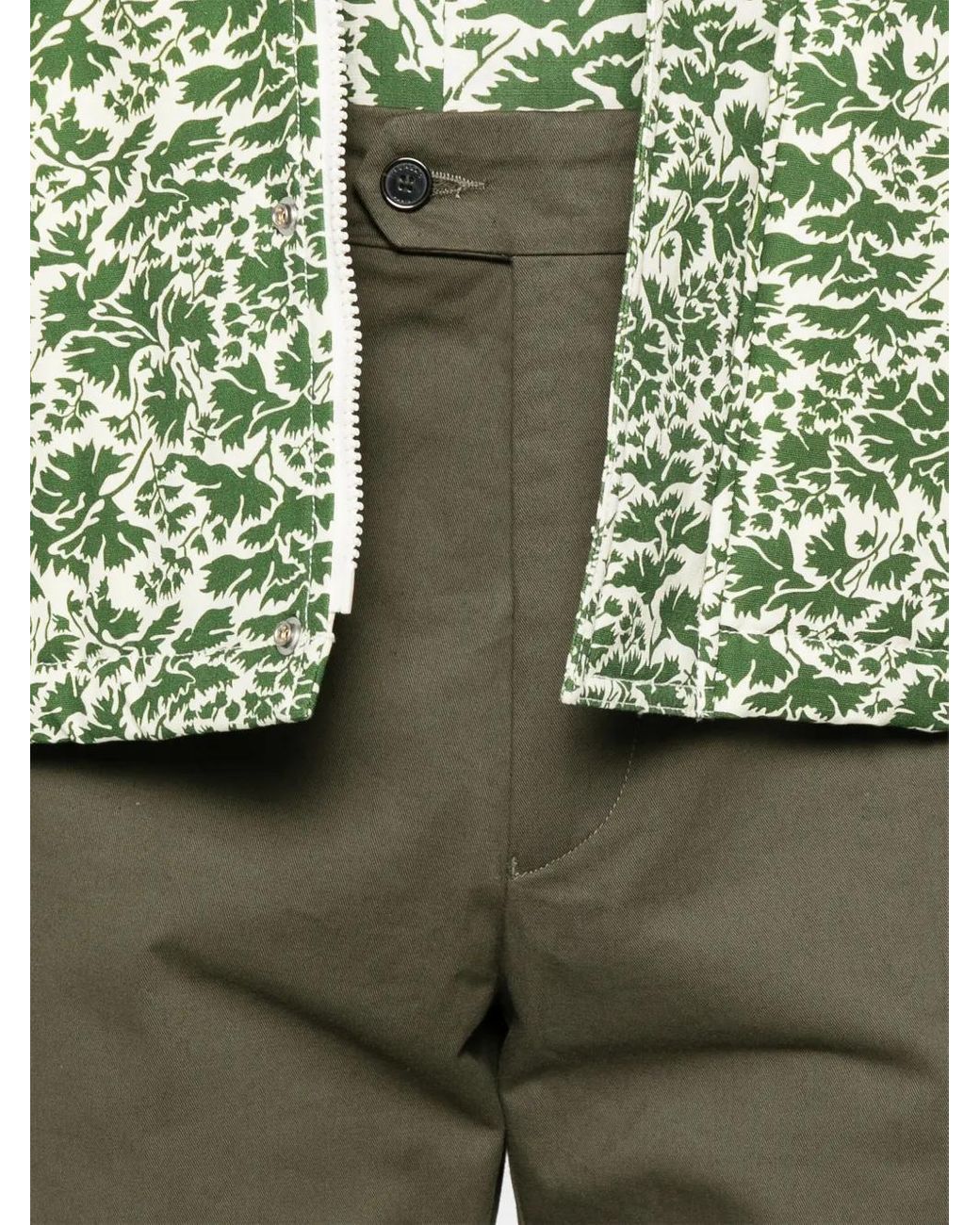 Fursac Green Canvas Trousers for men