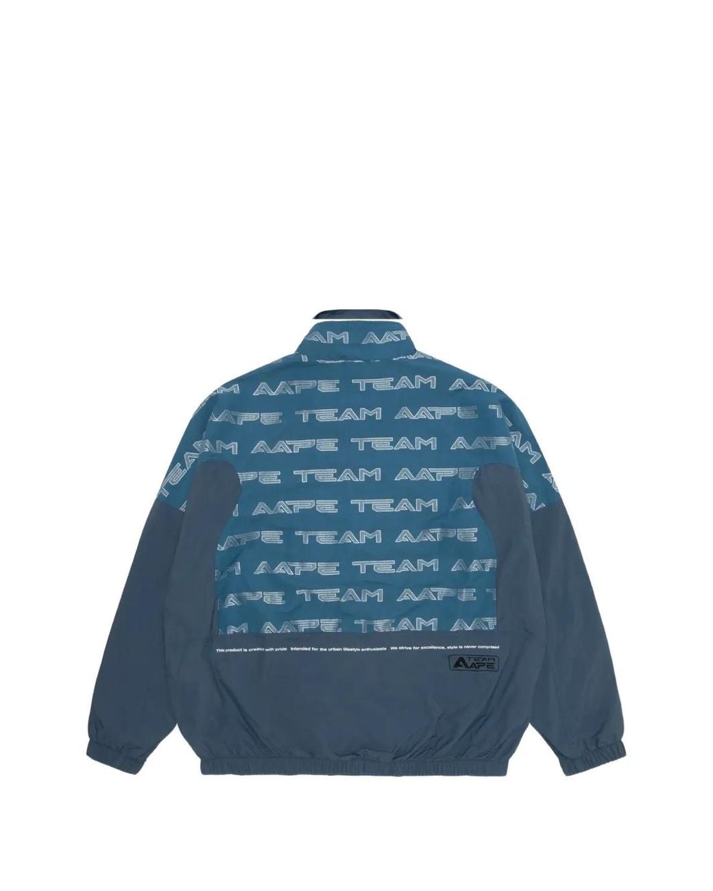 Aape By A Bathing Ape Blue Moonface Monogram-Print Jacket for men