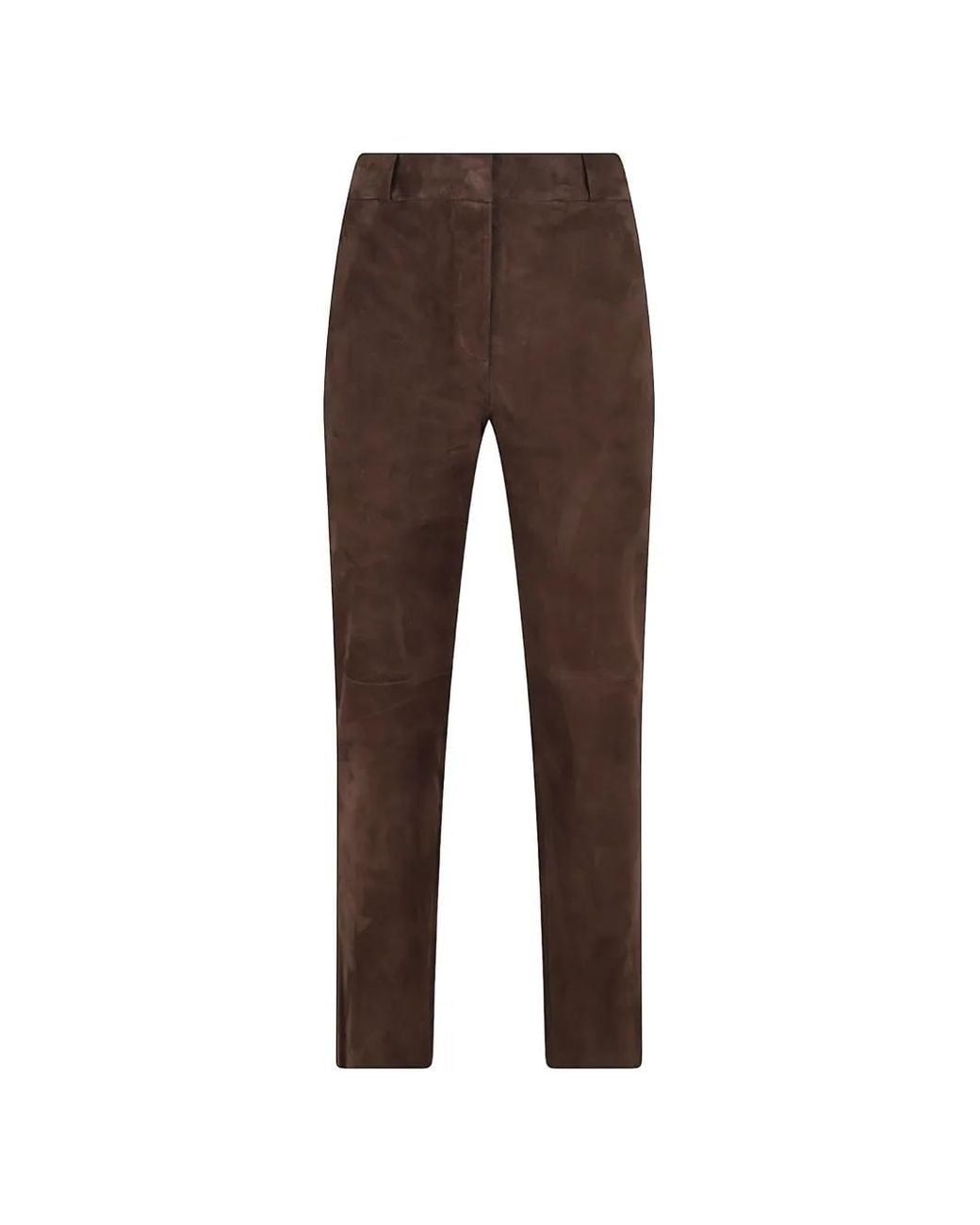 Arma Brown Jen Suede Leather Trousers