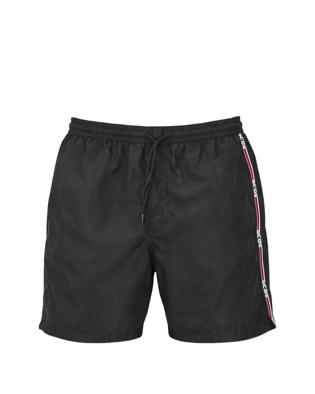Gcds Black Logo Swim Shorts for men