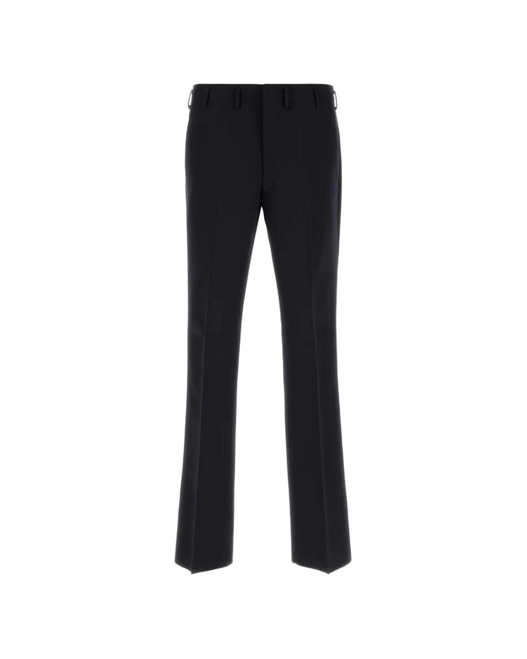 Prada Black Straight-Leg Wool Trousers for men