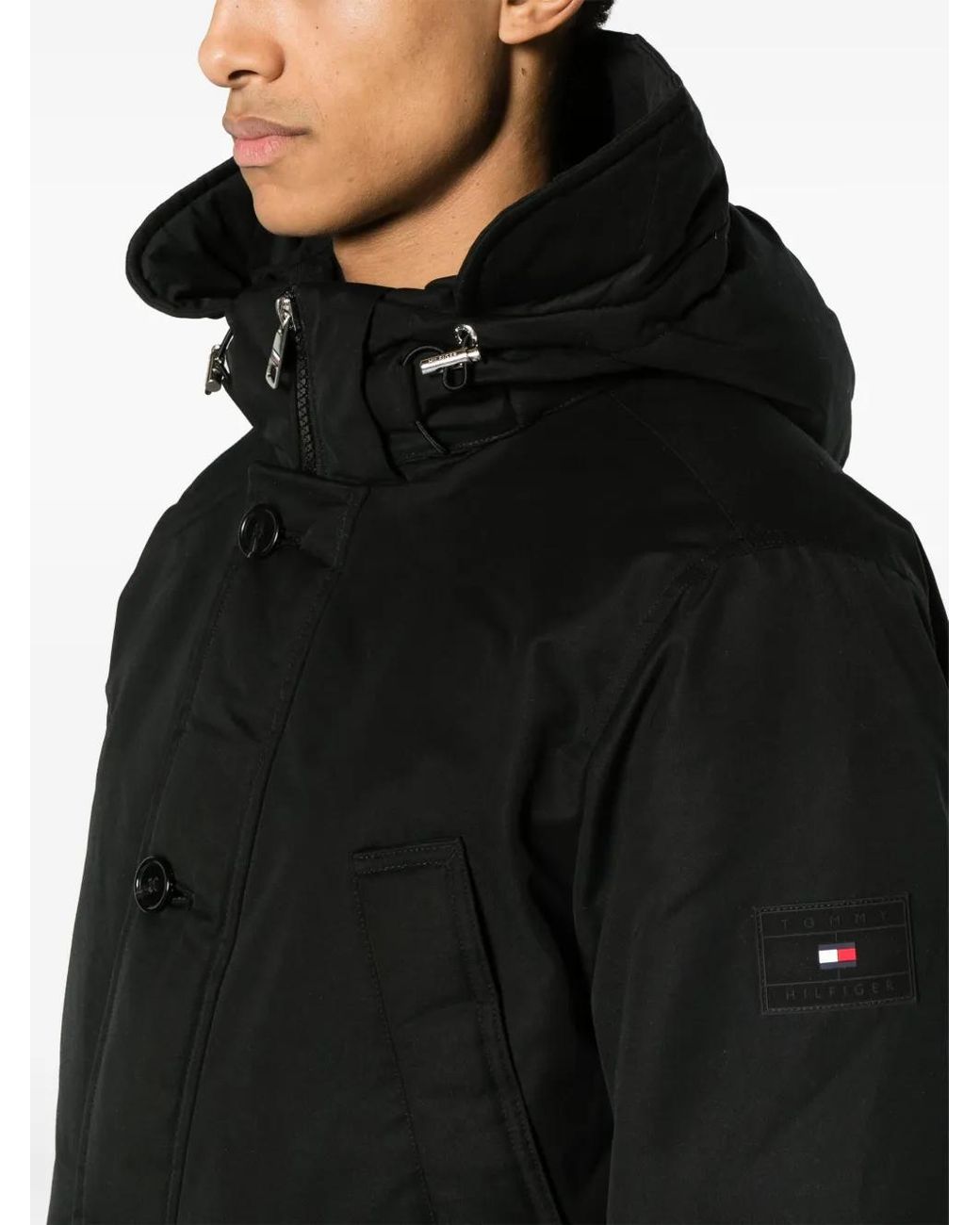 Tommy Hilfiger Black Rockie Duck-Down Parka for men