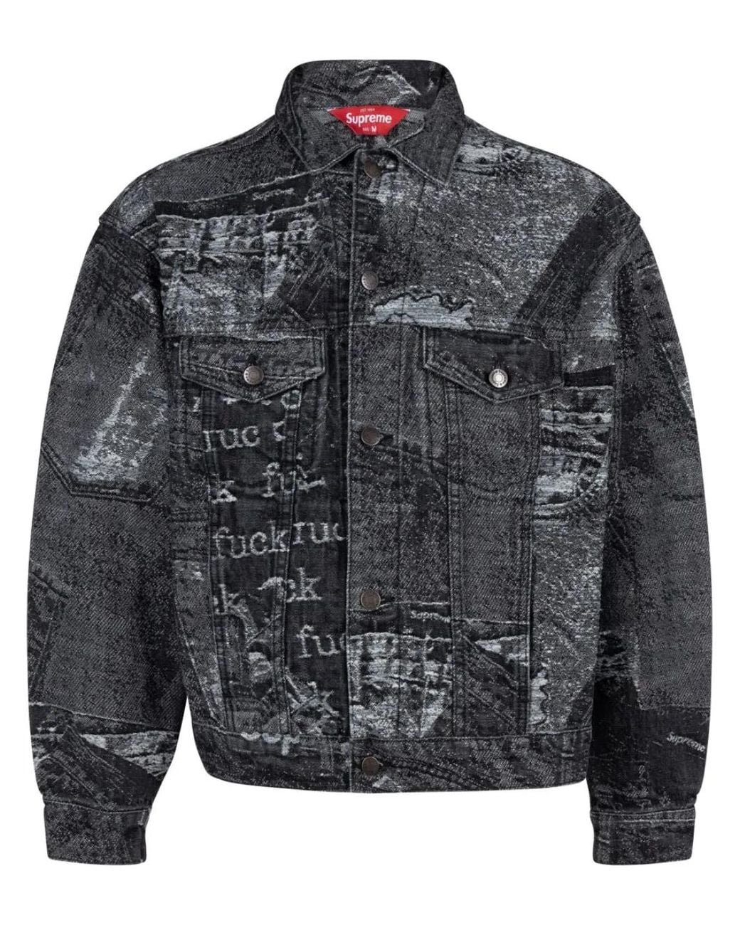Supreme Archive Denim Truckerjack in het Gray