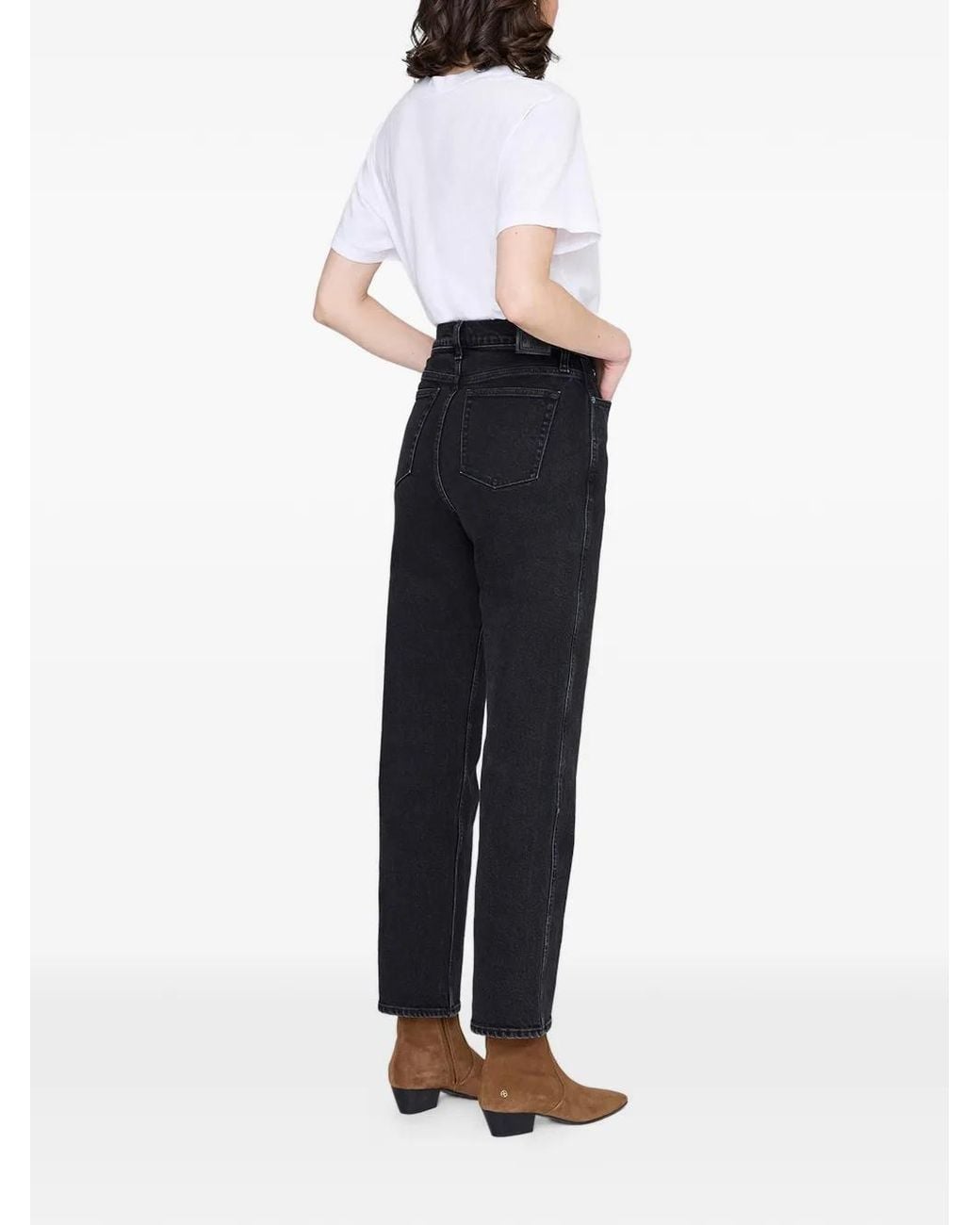 Anine Bing Black Washed Jean Jane