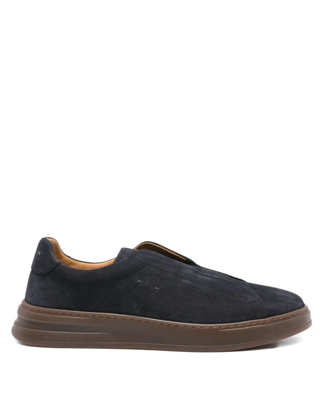 Henderson Black Slip-On Suede Sneakers for men