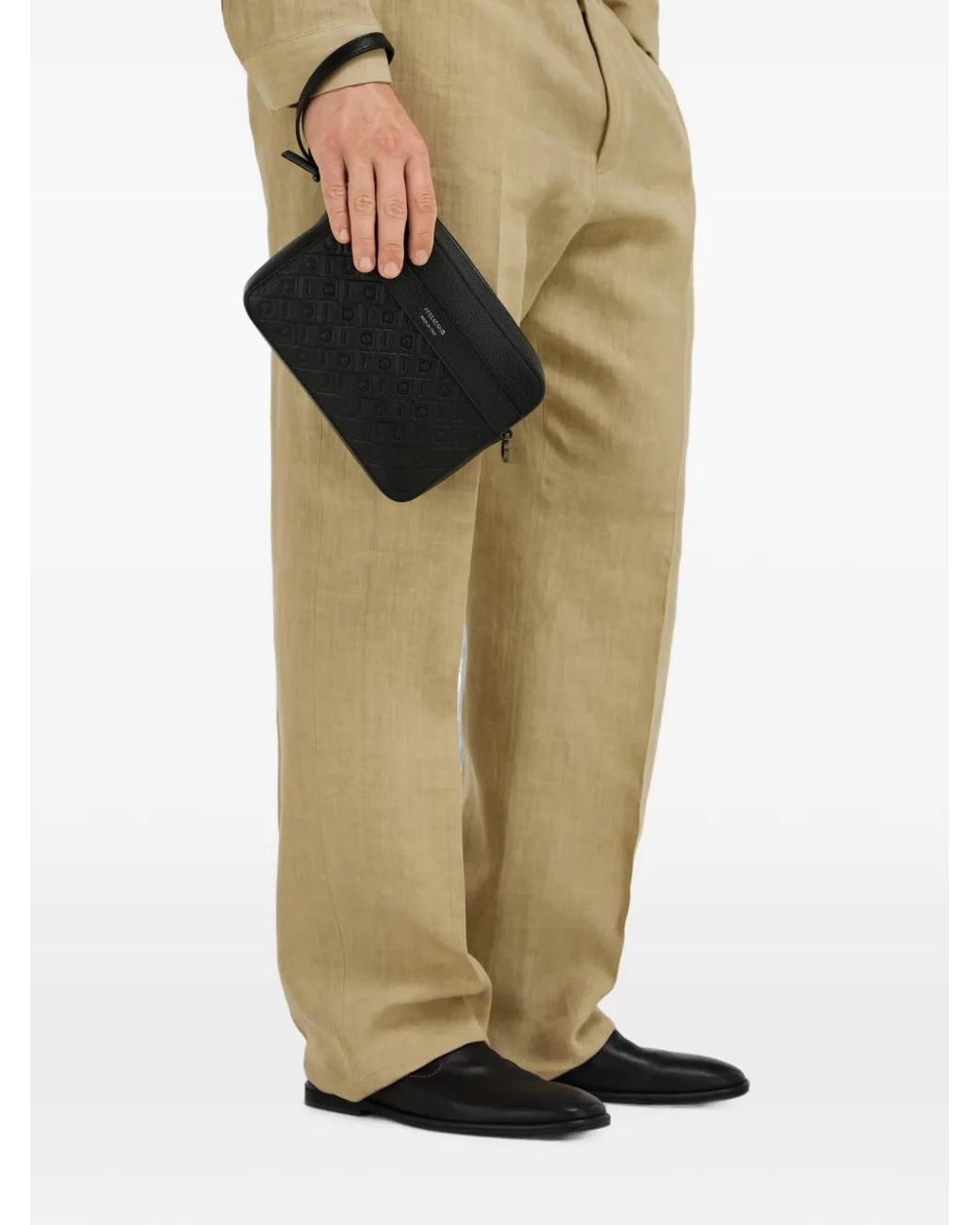 Ferragamo Black Monogram Shoulder Bag for men