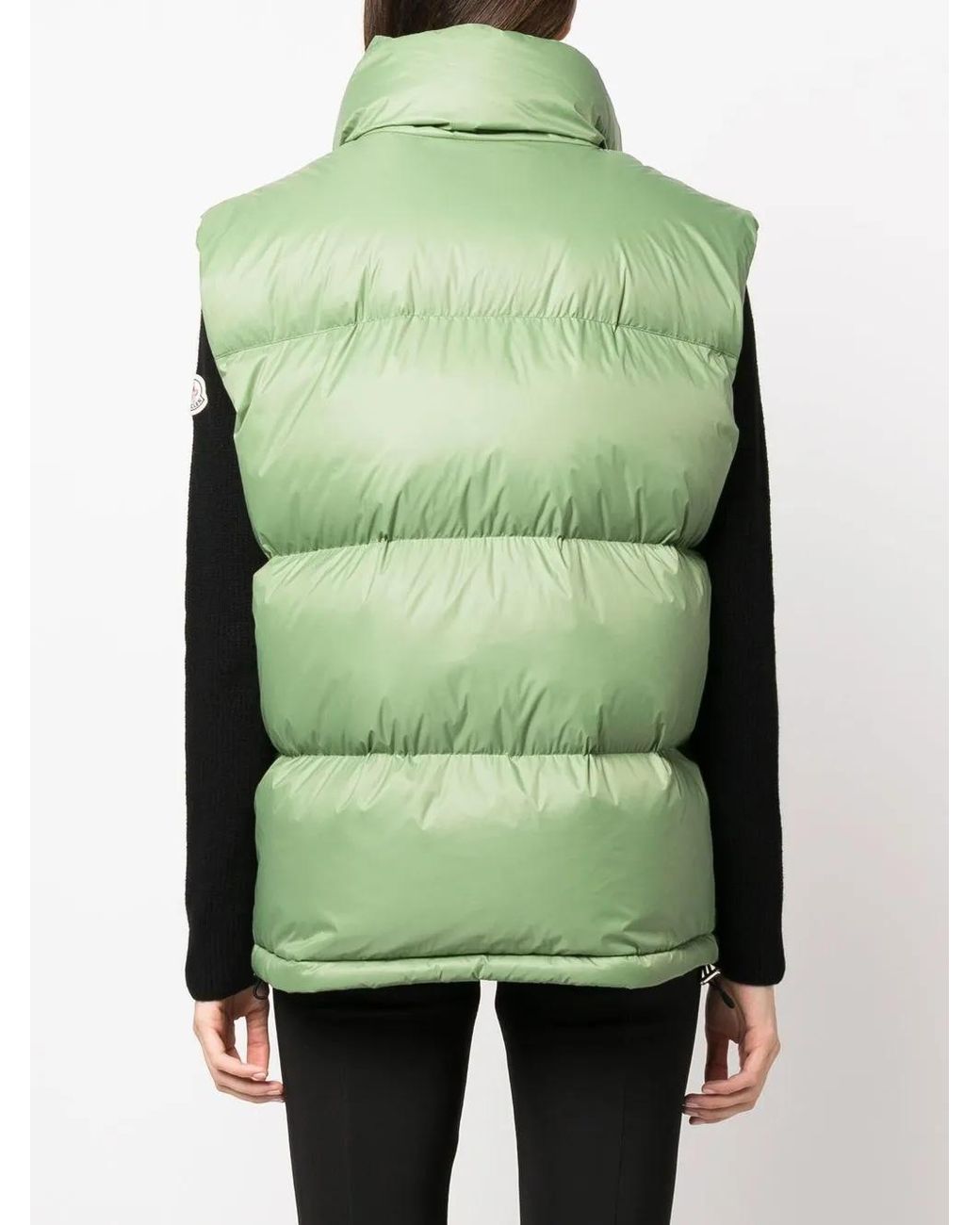 White/space Green Padded Zip-Up Gilet