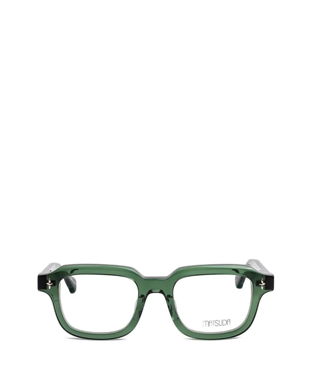 Matsuda Black Brille Mit Eckigem Gestell