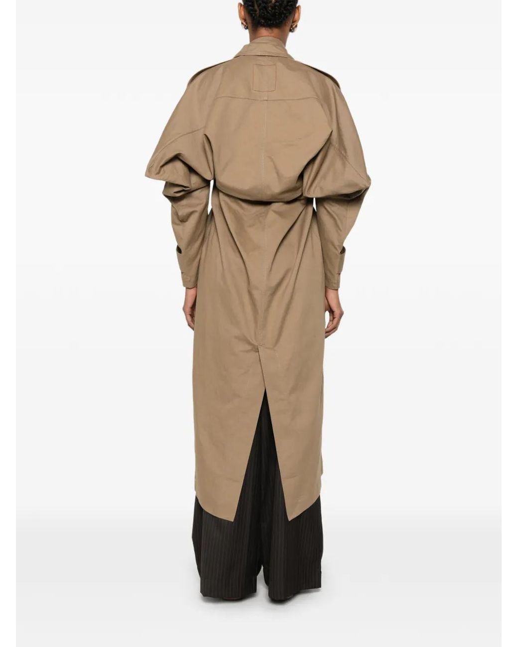Uma Wang Natural Belted Trench Coat