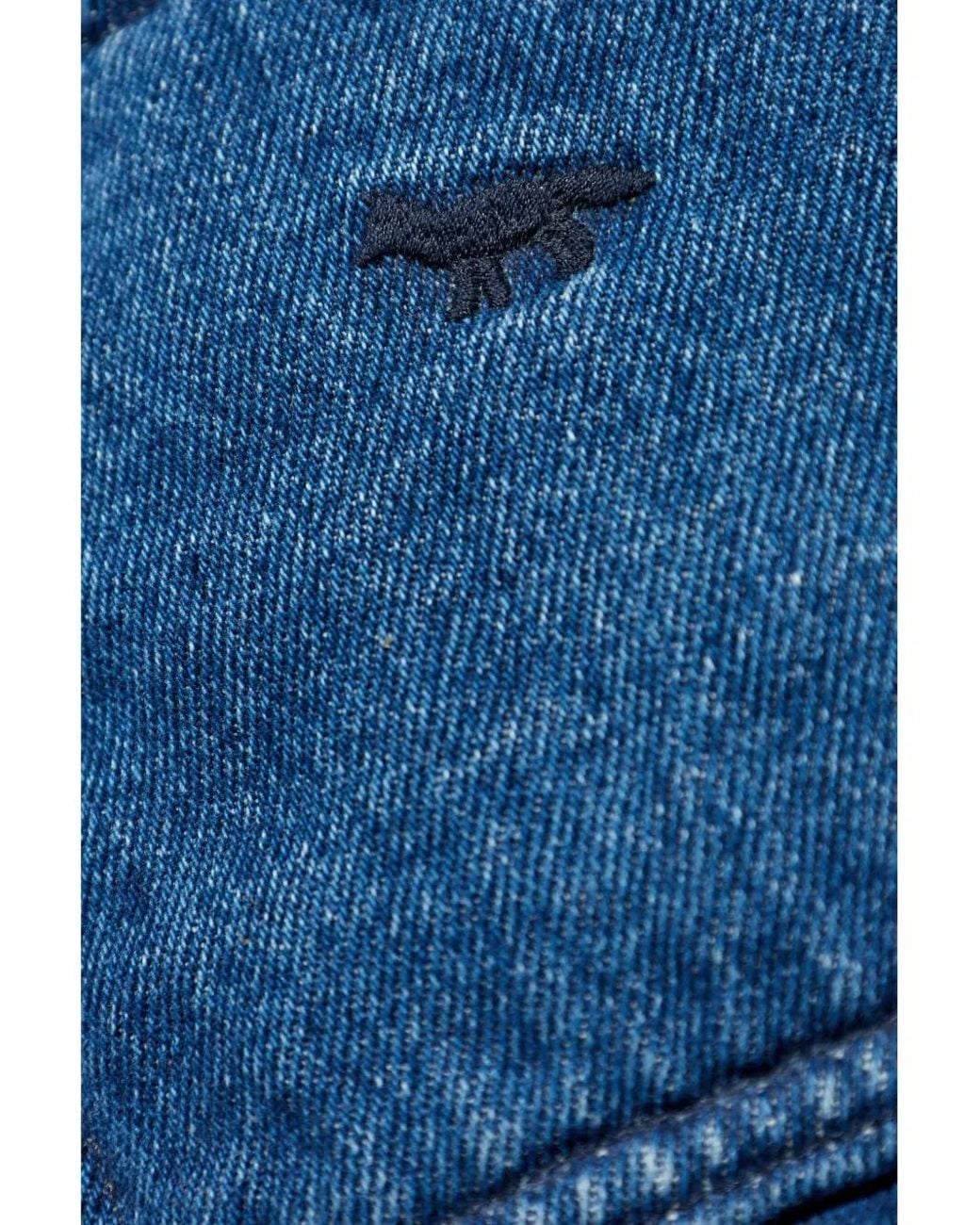 Maison Kitsuné Blue Padded Workwear Denim Jacket for men